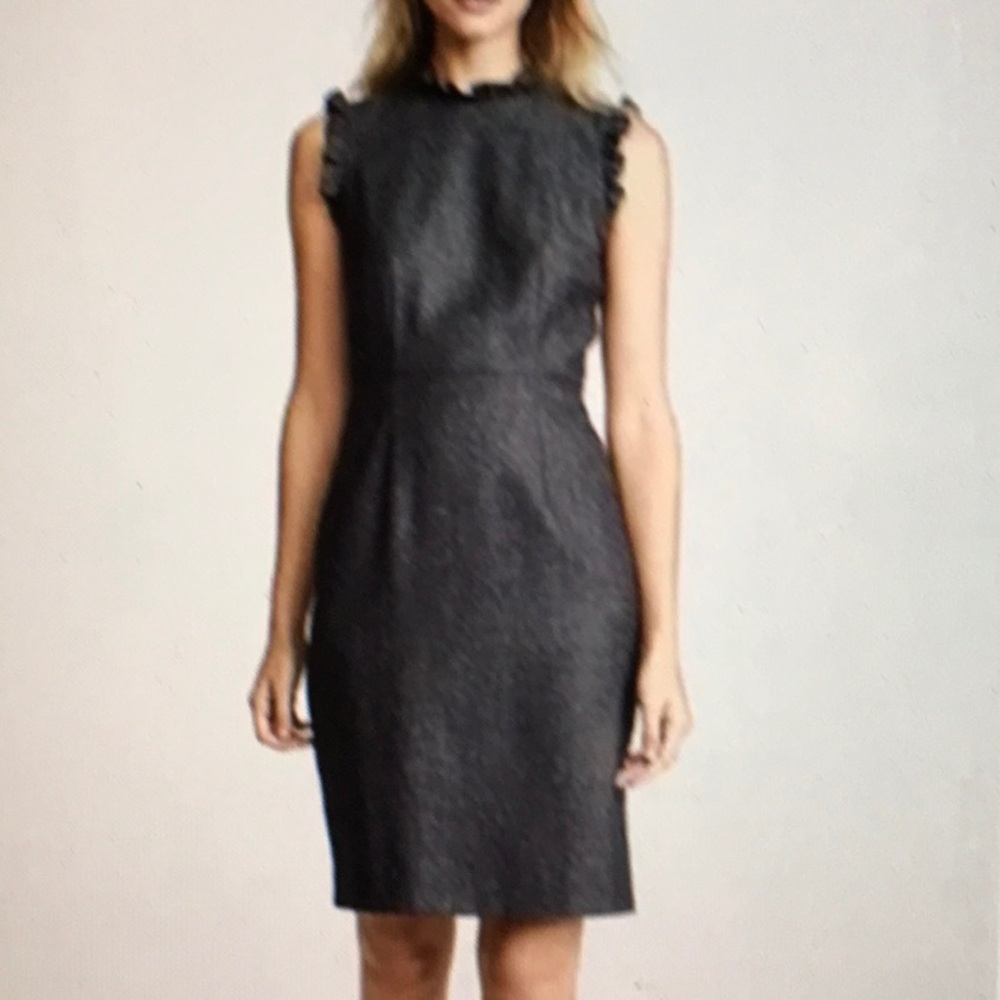 Rebecca Taylor Ruffled Herringbone Dress - Picture 6 of 11